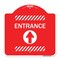 Signmission Flex Post Entrance with Straight Ahead Arrow Decal Only for Flex Paddle, Red & White, RW-1818-23957 A-DES-RW-1818-23957 - alternate 1